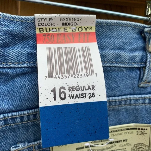 BUGLE BOY vintage classic denim jean shorts 750 summer workwear streetwear - Picture 7 of 8